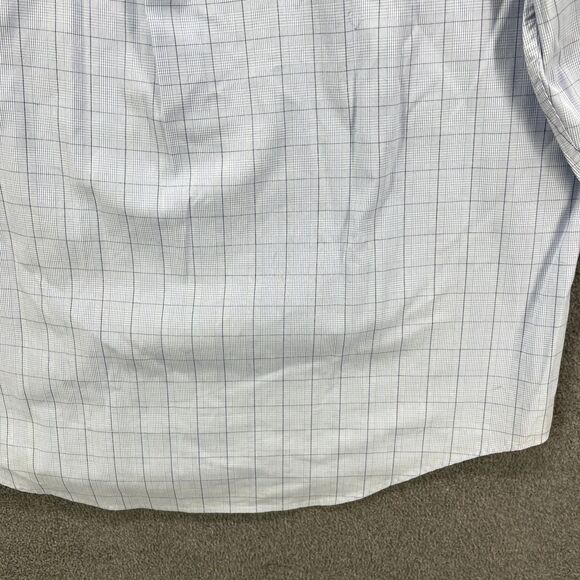 Club Room Shirt Mens Large 16 34 / 35 Blue Plaid Button Down Pocket Easy care - Picture 15 of 16